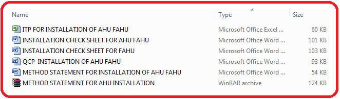 Method Statement AHU FAHU Installation