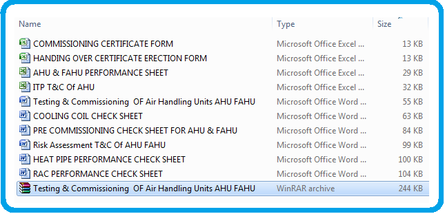 Testing & Commissioning of AHU FAHU