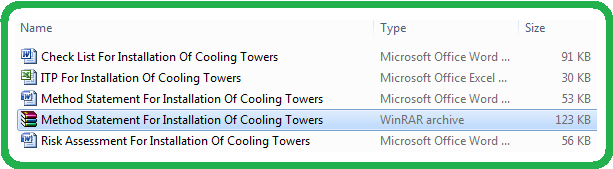 Method Statement For Installation Of Cooling Towers