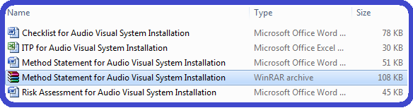 Method Statement for Audio Visual System Installation