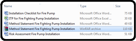 Method Statement Fire Fighting Pump Installation