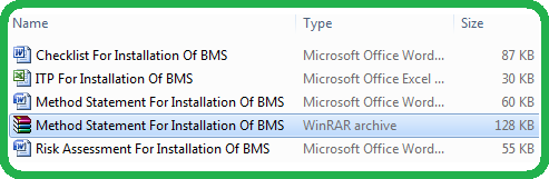 Method Statement For Installation Of BMS