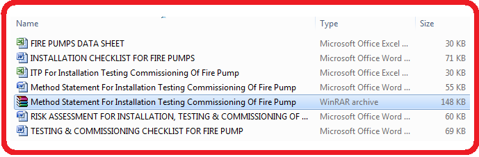 Method Statement For Installation Testing Commissioning Of Fire Pump