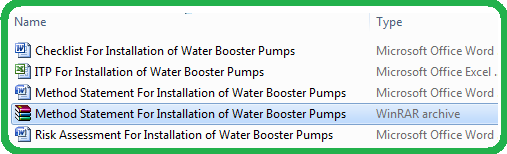 Method Statement For Installation of Water Booster Pumps