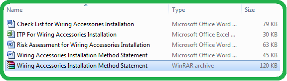 Wiring Accessories Installation Method Statement