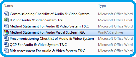 Method Statement For Audio Visual System T&C