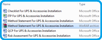 Method Statement For UPS & Accessories Installations