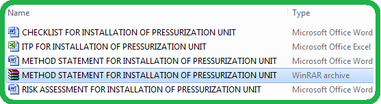 METHOD STATEMENT FOR INSTALLATION OF PRESSURIZATION UNIT