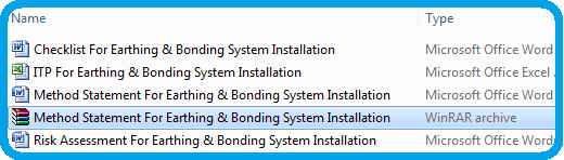 Method Statement For Earthing & Bonding System Installation