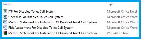 Method Statement For Installation Of Disabled Toilet Call System