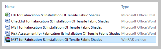 MST for Fabrication & Installation Of Tensile Fabric Shades