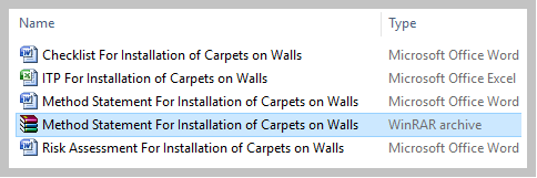 Method Statement For Installation of Carpets on Walls