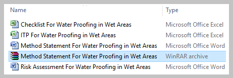 Method Statement For Water Proofing in Wet Areas