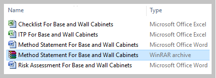 Method Statement For Base and Wall Cabinets