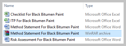 Method Statement For Black Bitumen Paint