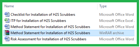 Method Statement for Installation of H2S Scrubbers