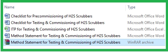 Method Statement for Testing & Commissioning of H2S Scrubbers