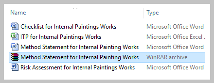 Method Statement for Internal Painting Works