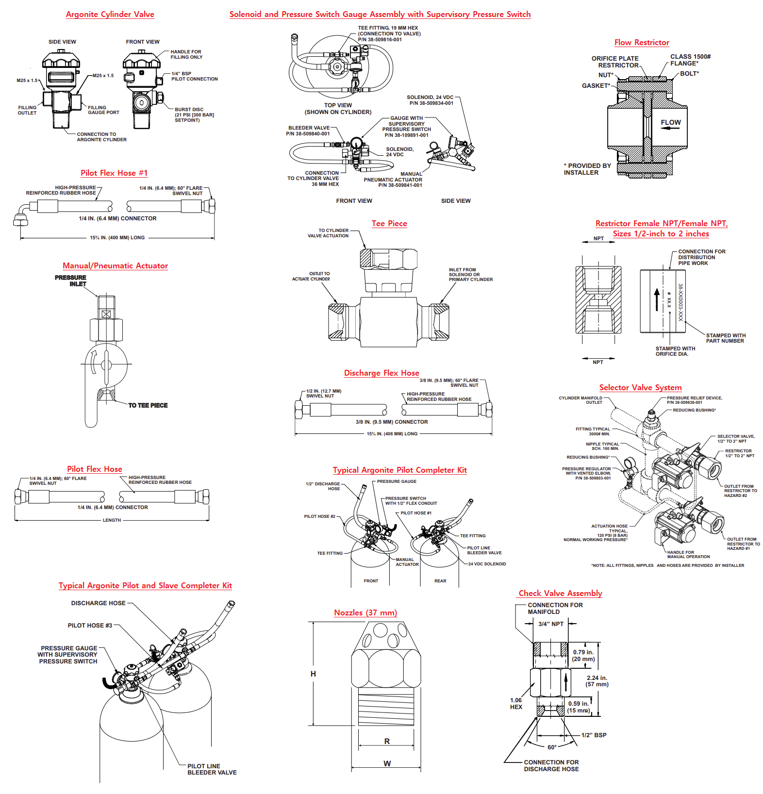 Argonite Fire Suppression System Components and Installation