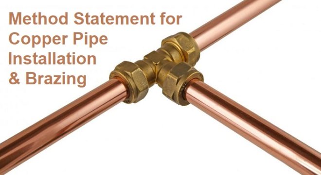 method statement for copper pipe installation and brazing