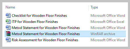 Metod Statement for Wooden Floor Finishes